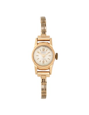 Lot 328 - CORNAVIN: LADY'S GOLD COCKTAIL WATCH, 1950s