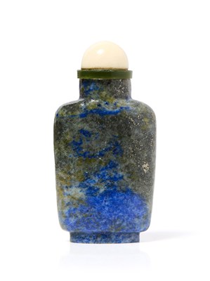 Lot 110 - A GOLD-FLECKED LAPIS LAZULI SNUFF BOTTLE, QING DYNASTY, 19TH CENTURY