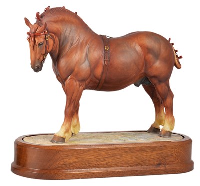 Lot 45 - A ROYAL WORCESTER 'SUFFOLK STALLION' FIGURE