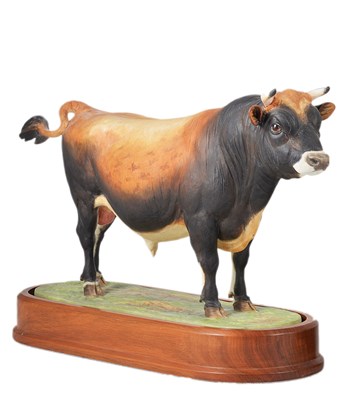 Lot 46 - A ROYAL WORCESTER 'JERSEY BULL' FIGURE