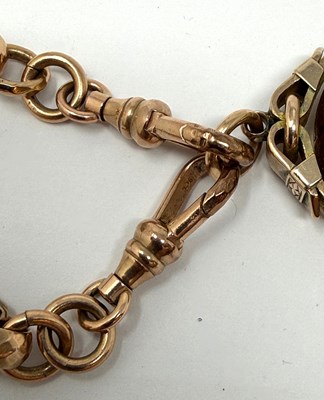 Lot 354 - VICTORIAN GOLD ALBERT CHAIN, AND FOB, 1890s