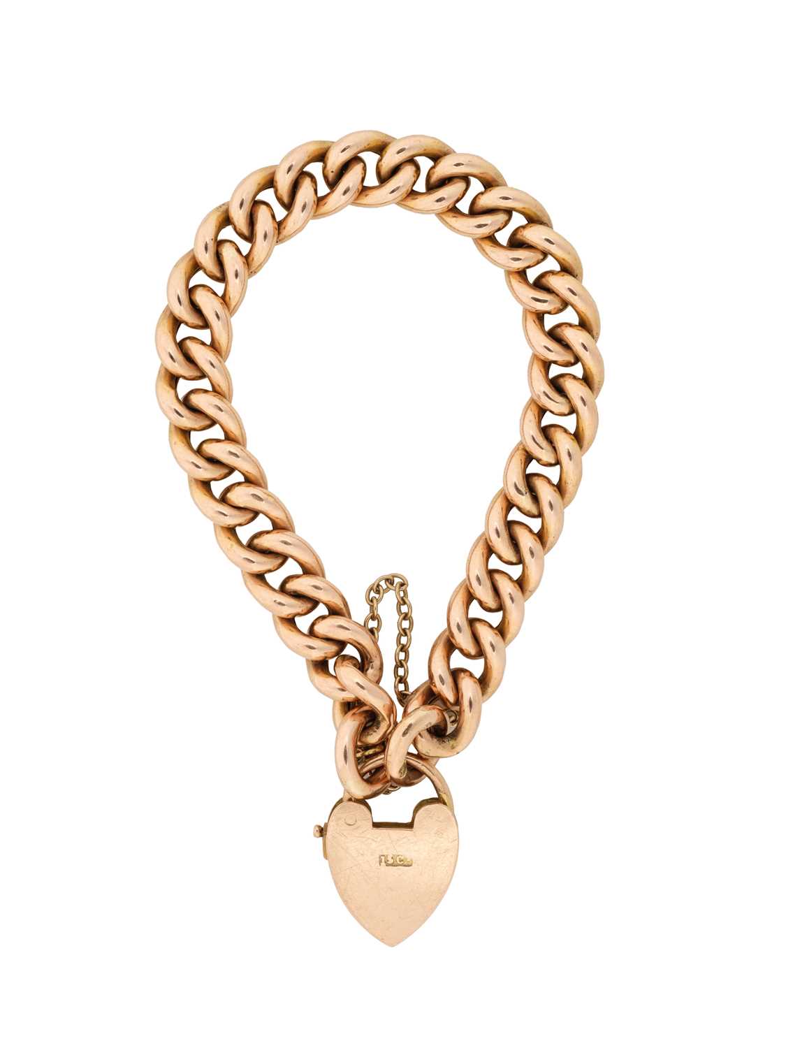 Lot 375 - VICTORIAN GOLD BRACELET, 1890s