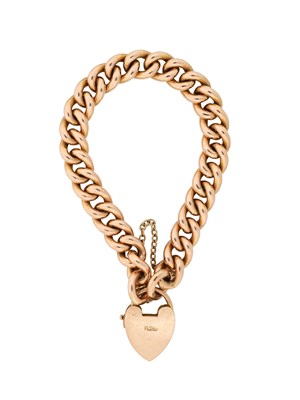 Lot 375 - VICTORIAN GOLD BRACELET, 1890s