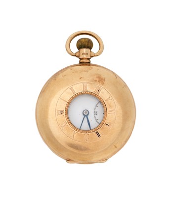 Lot 306 - H.J. COOPER & CO. LTD., 'CUDOS': GOLD HALF-HUNTER CASED POCKET WATCH, CIRCA 1928