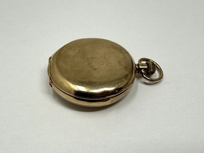Lot 306 - H.J. COOPER & CO. LTD., 'CUDOS': GOLD HALF-HUNTER CASED POCKET WATCH, CIRCA 1928