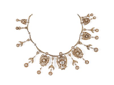 Lot 493 - OTTOMAN EMPIRE DIAMOND NECKLACE, 1890s