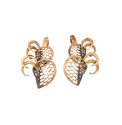 Lot 427 - PAIR OF DIAMOND PENDANTS, 1950s