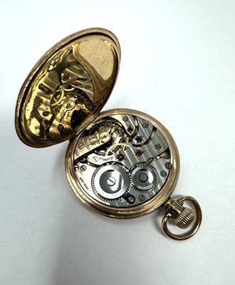 Lot 304 - GOLD HUNTER CASED POCKET WATCH, CIRCA 1928