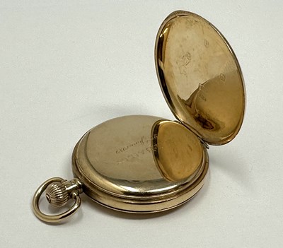 Lot 304 - GOLD HUNTER CASED POCKET WATCH, CIRCA 1928