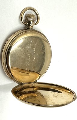 Lot 304 - GOLD HUNTER CASED POCKET WATCH, CIRCA 1928