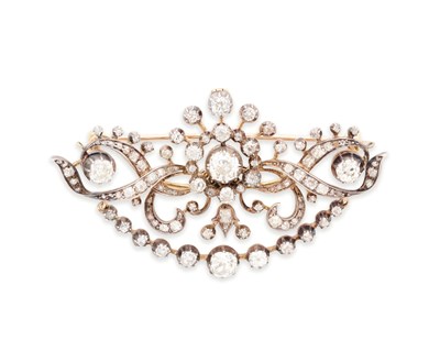Lot 490 - EDWARDIAN DIAMOND BROOCH/PENDANT, 1900s