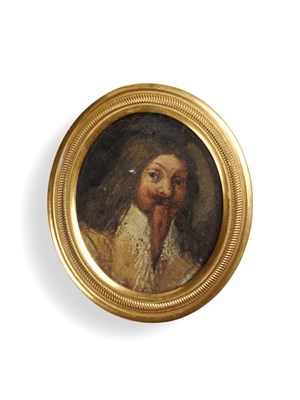 Lot 164 - A PORTRAIT MINIATURE BELIEVED TO BE OF CHARLES I, LATE 17TH CENTURY