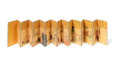 Lot 97 - CHINESE SCHOOL, AN EROTIC CONCERTINA BOOK, QING DYNASTY, 19TH CENTURY