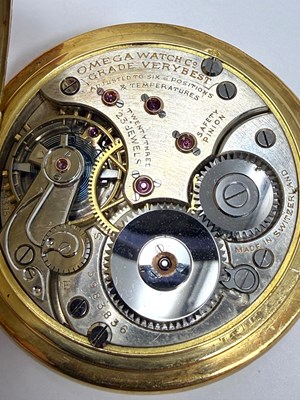 Lot 305 - OMEGA, CHRONOMETRE 'GRADE VERY BEST': GOLD HUNTER CASED POCKET CHRONOMETER WATCH, CIRCA 1922 / 36