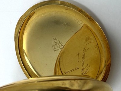 Lot 305 - OMEGA, CHRONOMETRE 'GRADE VERY BEST': GOLD HUNTER CASED POCKET CHRONOMETER WATCH, CIRCA 1922 / 36