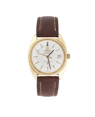 Lot 310 - OMEGA, CONSTELLATION 'C', REF.168: GENTLEMAN'S GILT STEEL AND GOLD WRISTWATCH, CIRCA 1970