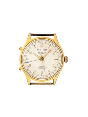 Lot 307 - 'WETZELL LTD.', TRIPLE CALENDAR: GENTLEMAN'S GILT-METAL WRISTWATCH, SWISS, CIRCA 1960