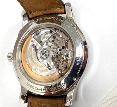 Lot 317 - JAEGER-LECOULTRE, MASTER CONTROL 1000 HOURS, REF. Q1628420: GENTLEMAN'S STAINLESS STEEL WRISTWATCH, CIRCA 2008