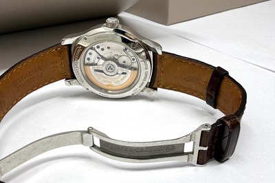 Lot 317 - JAEGER-LECOULTRE, MASTER CONTROL 1000 HOURS, REF. Q1628420: GENTLEMAN'S STAINLESS STEEL WRISTWATCH, CIRCA 2008