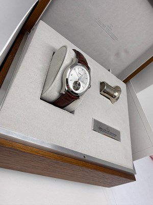 Lot 320 - JAEGER-LECOULTRE, 1000 MASTER TOURBILLON, REF: 146.8.34.S: GENTLEMAN'S STAINLESS STEEL WRISTWATCH CIRCA 2008