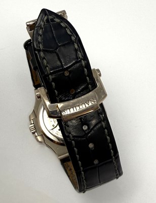 Lot 323 - PATEK PHILIPPE, NAUTILUS, REF.5712G-001: GENTLEMAN'S WHITE GOLD WRISTWATCH, CIRCA 2009