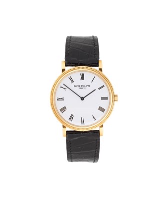 Lot 314 - PATEK PHILIPPE, CALATRAVA, REF.5120J: GENTLEMAN'S GOLD WRISTWATCH, CIRCA 2002