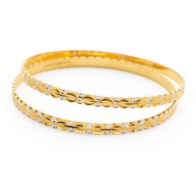 Lot 382 - PAIR OF BANGLES