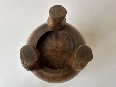 Lot 33 - A RARE CHINESE ARCHAISTIC BAMBOO TRIPOD VESSEL, DING, QING DYNASTY
