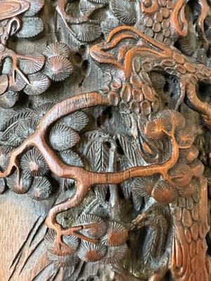 Lot 34 - A CHINESE CARVED AND INSCRIBED BAMBOO BRUSHPOT, BITONG, QING DYNASTY 18/19TH CENTURY