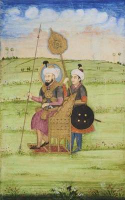 Lot 25 - A MUGHAL PORTRAIT OF TIMUR, DELHI, EARLY 19TH CENTURY