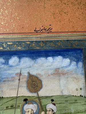 Lot 25 - A MUGHAL PORTRAIT OF TIMUR, DELHI, EARLY 19TH CENTURY
