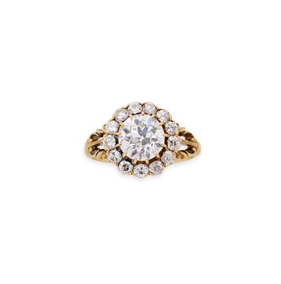 Lot 491 - GOLD AND DIAMOND RING, 1989