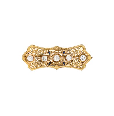 Lot 474 - DIAMOND PANEL BROOCH/PENDANT, 1920s
