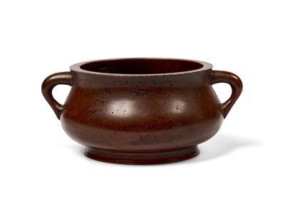 Lot 63 - A CHINESE BRONZE CENSER, QING DYNASTY