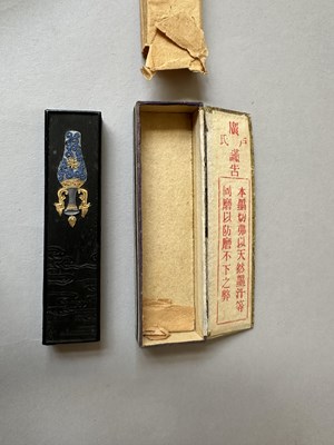 Lot 37 - TWO CHINESE INK STONES, QING DYNASTY, 19TH CENTURY