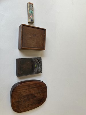 Lot 37 - TWO CHINESE INK STONES, QING DYNASTY, 19TH CENTURY