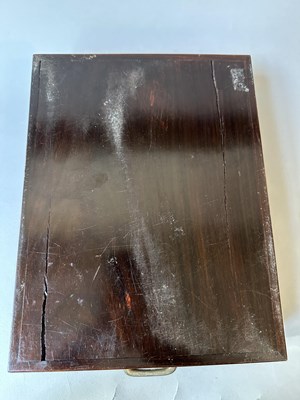 Lot 36 - A CHINESE JADE INSET BURR WOOD BOX AND COVER, QING DYNASTY, 19TH CENTURY