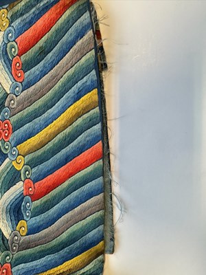 Lot 44 - A CHINESE CHILDS SILK 'NINE DRAGON' ROBE, QING DYNASTY, 19TH CENTURY