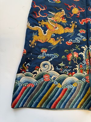 Lot 44 - A CHINESE CHILDS SILK 'NINE DRAGON' ROBE, QING DYNASTY, 19TH CENTURY