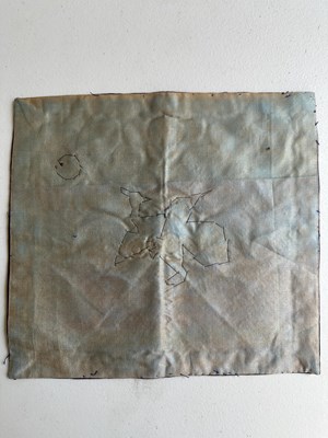 Lot 38 - FOUR CHINESE SILK RANK BADGES MADE FOR AN OFFICIAL OF THE SIXTH RANK, QING DYNASTY