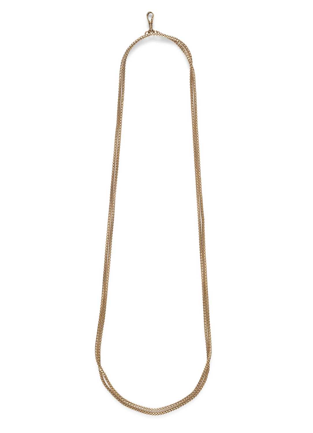 Lot 379 - GOLD GUARD CHAIN, 1900s