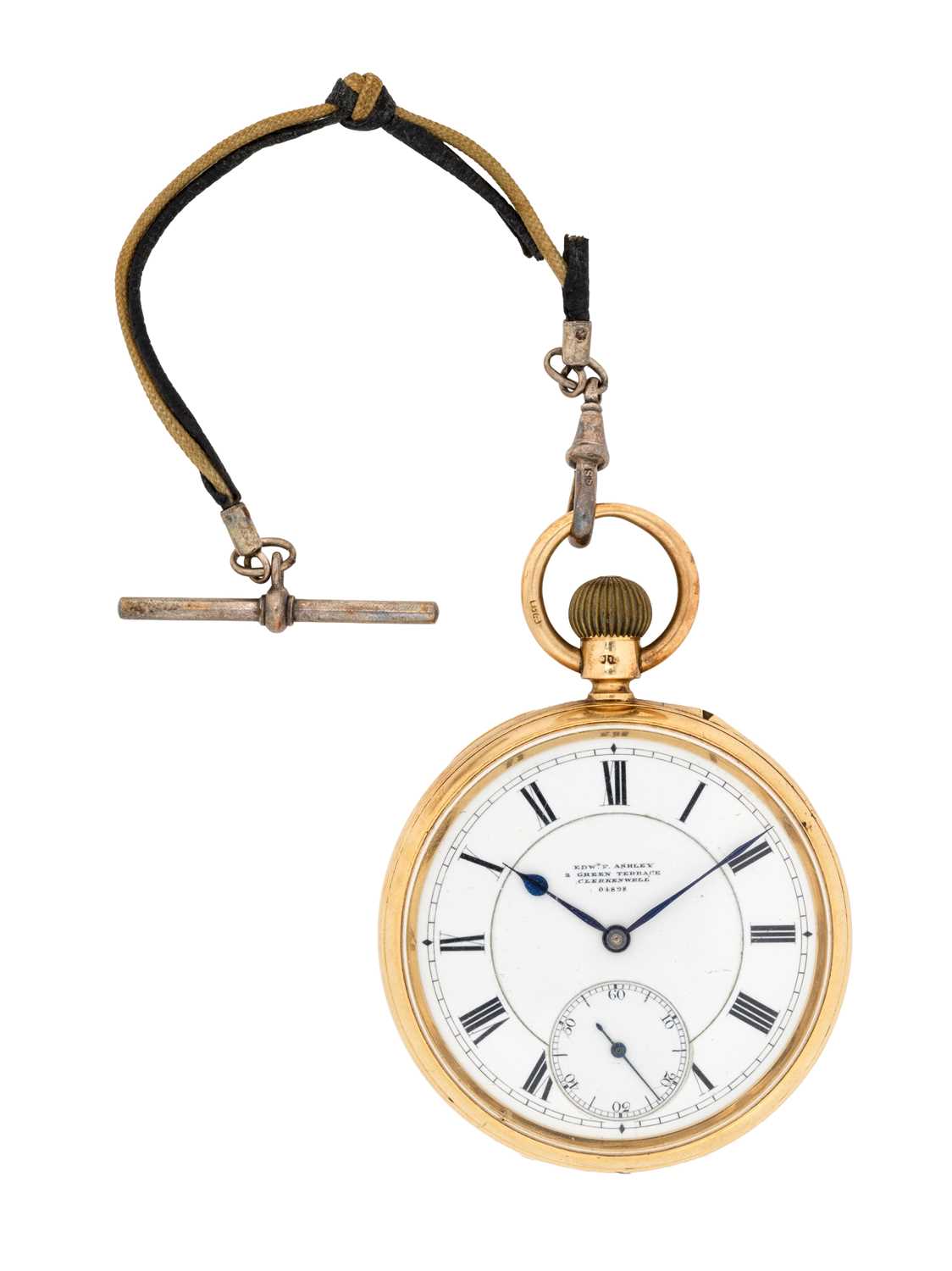 Lot 302 - EDWARD FRANCIS ASHLEY: VICTORIAN GOLD POCKET WATCH, CIRCA 1900