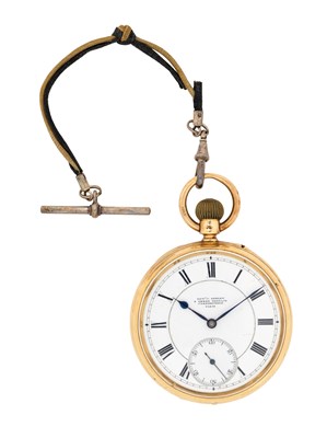 Lot 302 - EDWARD FRANCIS ASHLEY: VICTORIAN GOLD POCKET WATCH, CIRCA 1900