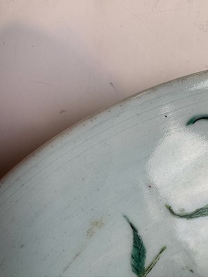 Lot 74 - A LARGE PAIR OF CHINESE FAMILLE-ROSE 'PEACH' DISHES, LATE QING DYNASTY