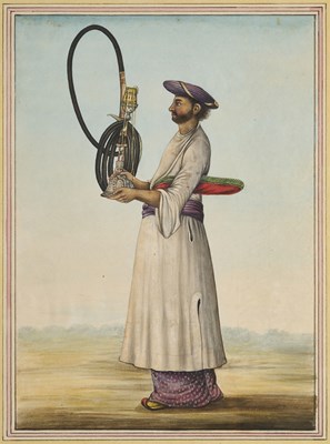 Lot 33 - A HOOKAH BURDAR, LUCKNOW, CIRCA 1815-20