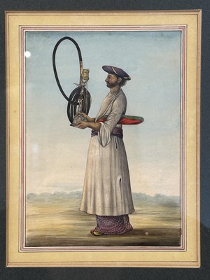 Lot 33 - A HOOKAH BURDAR, LUCKNOW, CIRCA 1815-20