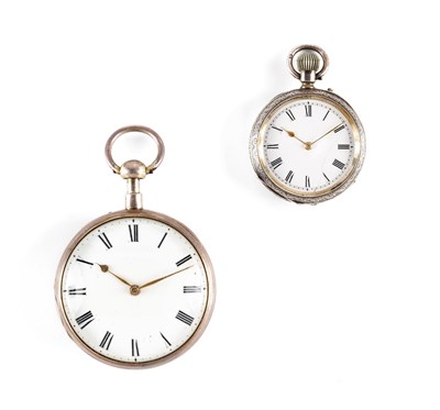 Lot 301 - ELLICOTT, ROYAL EXCHANGE: GEORGE IV SILVER POCKET WATCH, LONDON, CIRCA 1828