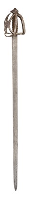 Lot 2 - AN ENGLISH BASKET-HILTED BACKSWORD, LATE 17TH CENTURY