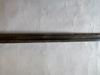 Lot 5 - AN ENGLISH BASKET-HILTED CAVALRY BACKSWORD, MID-18TH CENTURY