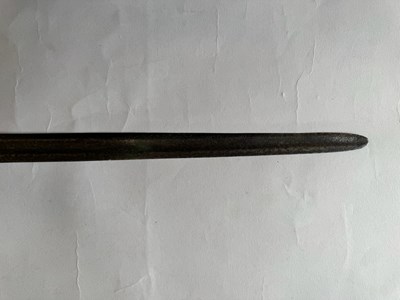 Lot 5 - AN ENGLISH BASKET-HILTED CAVALRY BACKSWORD, MID-18TH CENTURY